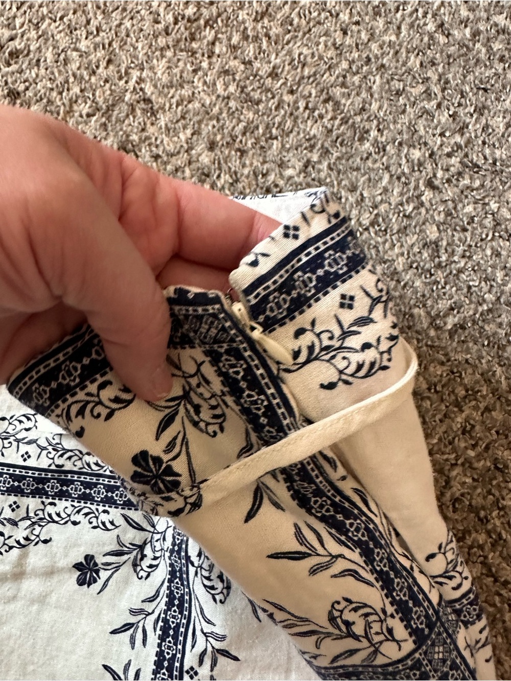 a new day White and Navy Floral Scallop Hem High-Waist Shorts - Picture 6 of 8